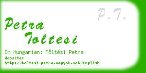 petra toltesi business card