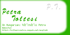 petra toltesi business card